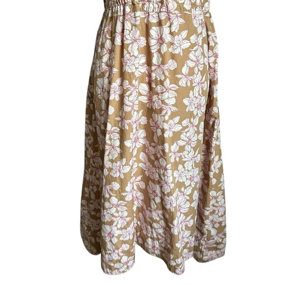 GAP Women MIDI HANKERCHIEF HEM DRESS Floral  multicolor Size L Petite - Picture 14 of 17